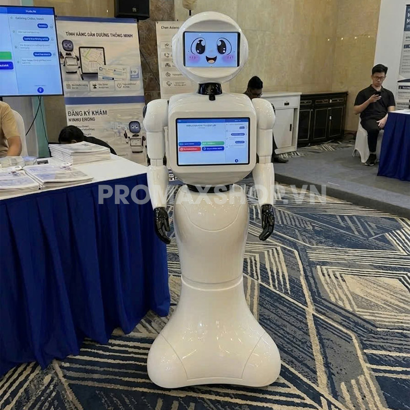 Robot lễ tân tư vấn dịch vụ tích hợp lập trình Ai giao tiếp tự nhiên AviBot