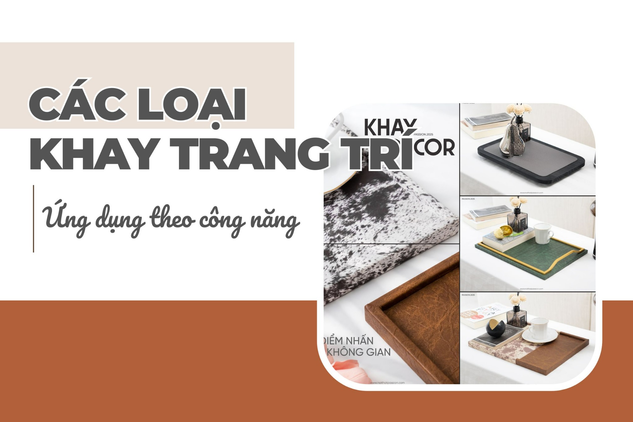 Các loại khay trang trí phổ biến - Ứng dụng theo công năng