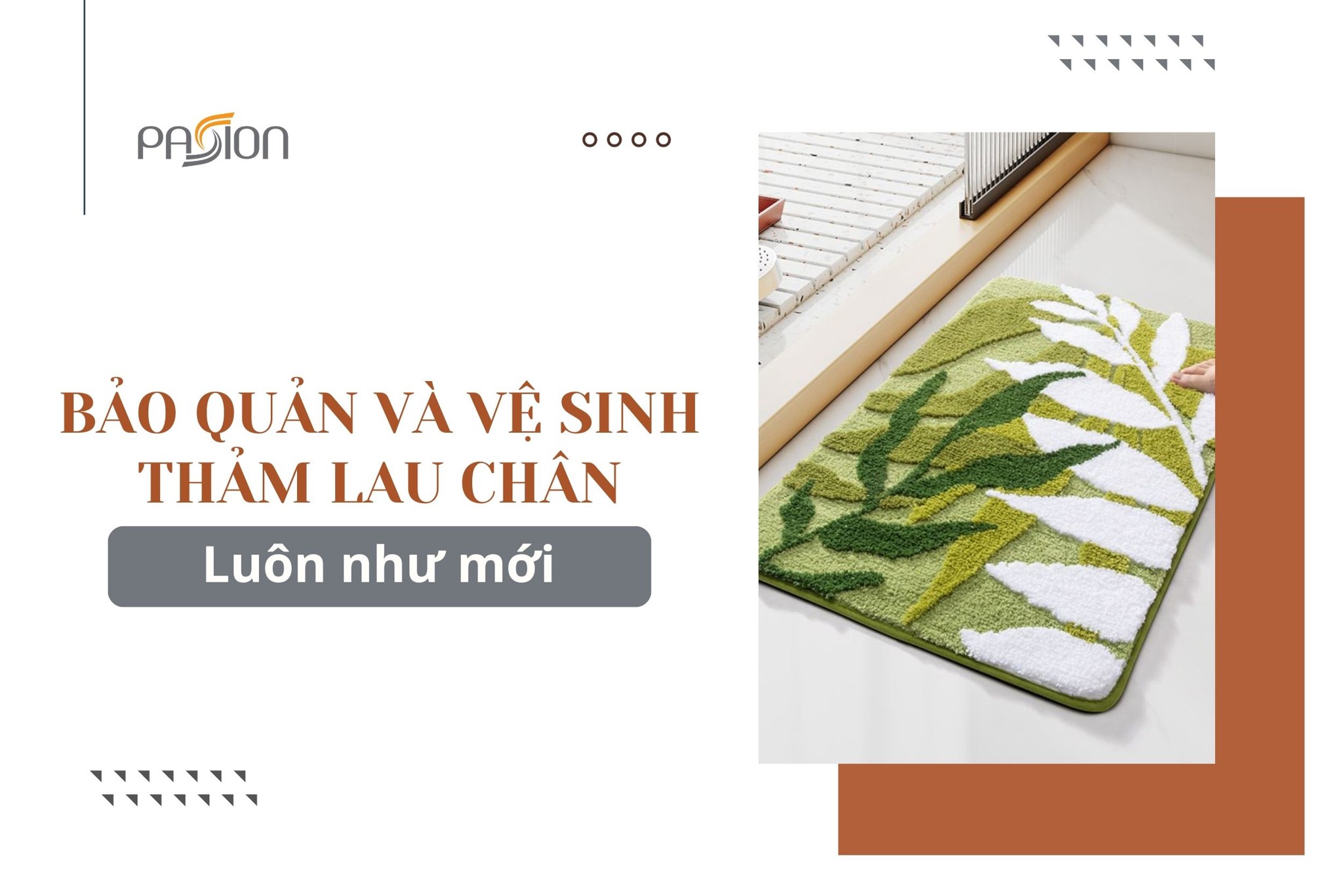 Cách bảo quản và vệ sinh thảm lau chân luôn như mới