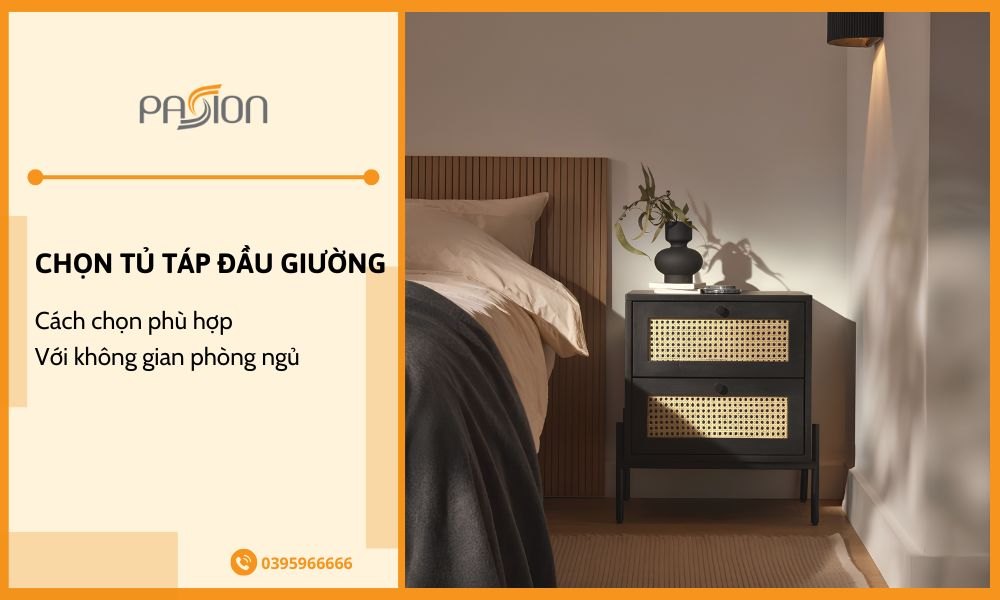 Cách chọn tủ táp đầu giường phù hợp với không gian phòng ngủ
