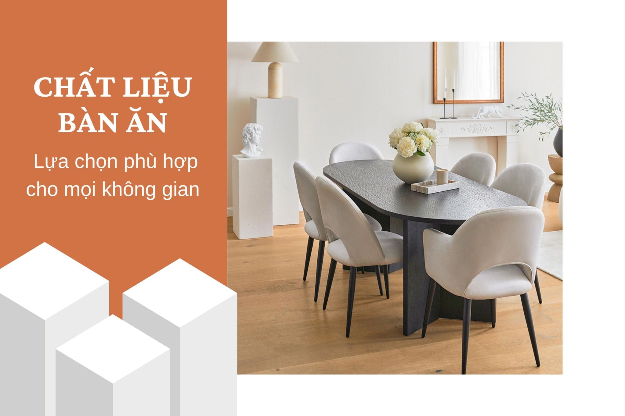 Chất liệu bàn ăn: Lựa chọn phù hợp cho mọi không gian