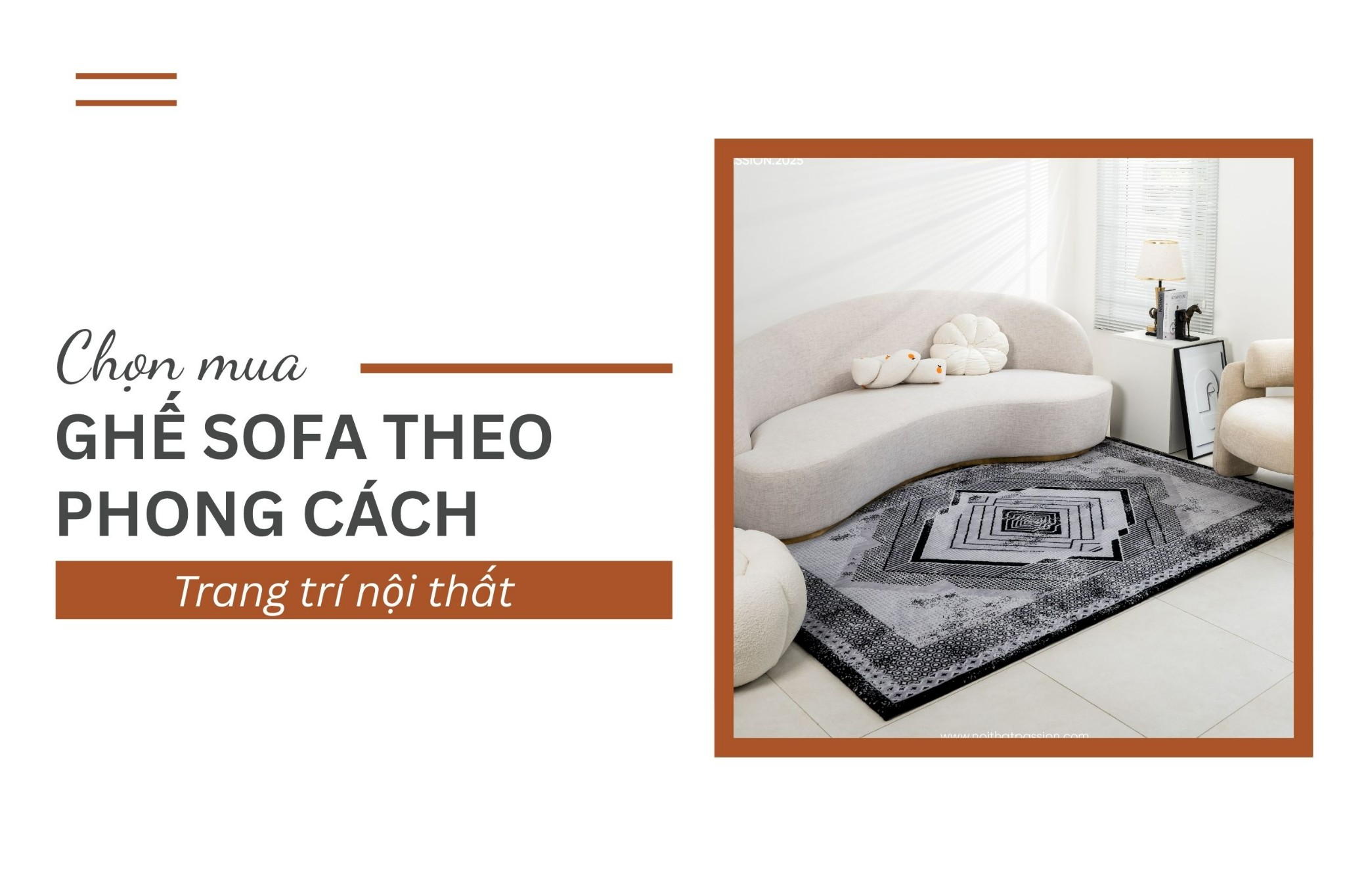 Chọn mua ghế sofa theo phong cách trang trí nội thất