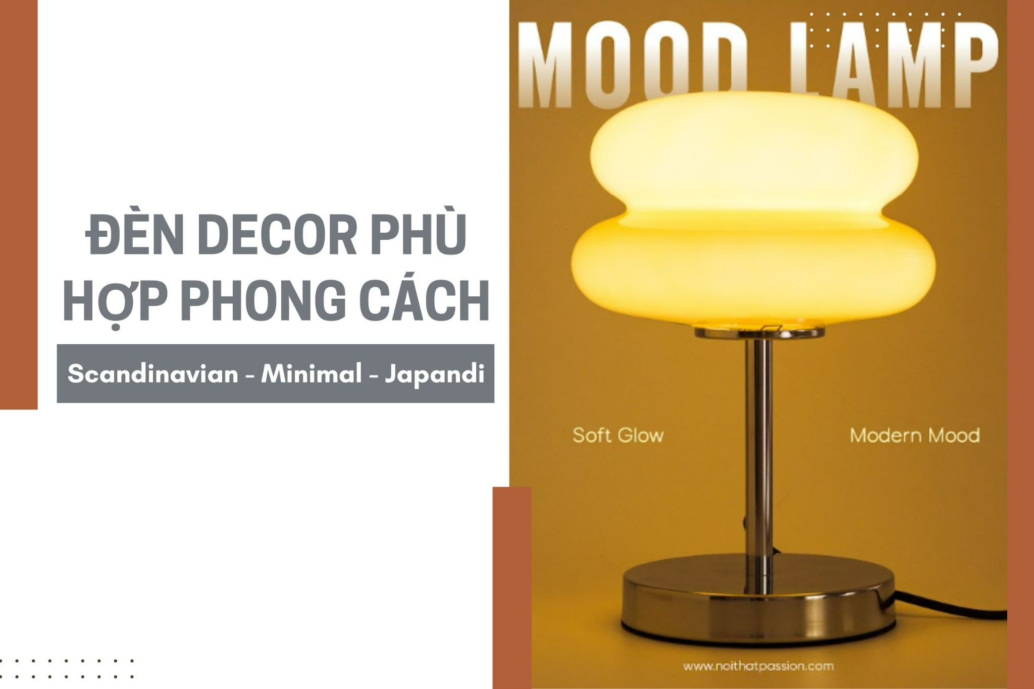 Đèn decor phù hợp phong cách Scandinavian - Minimal - Japandi