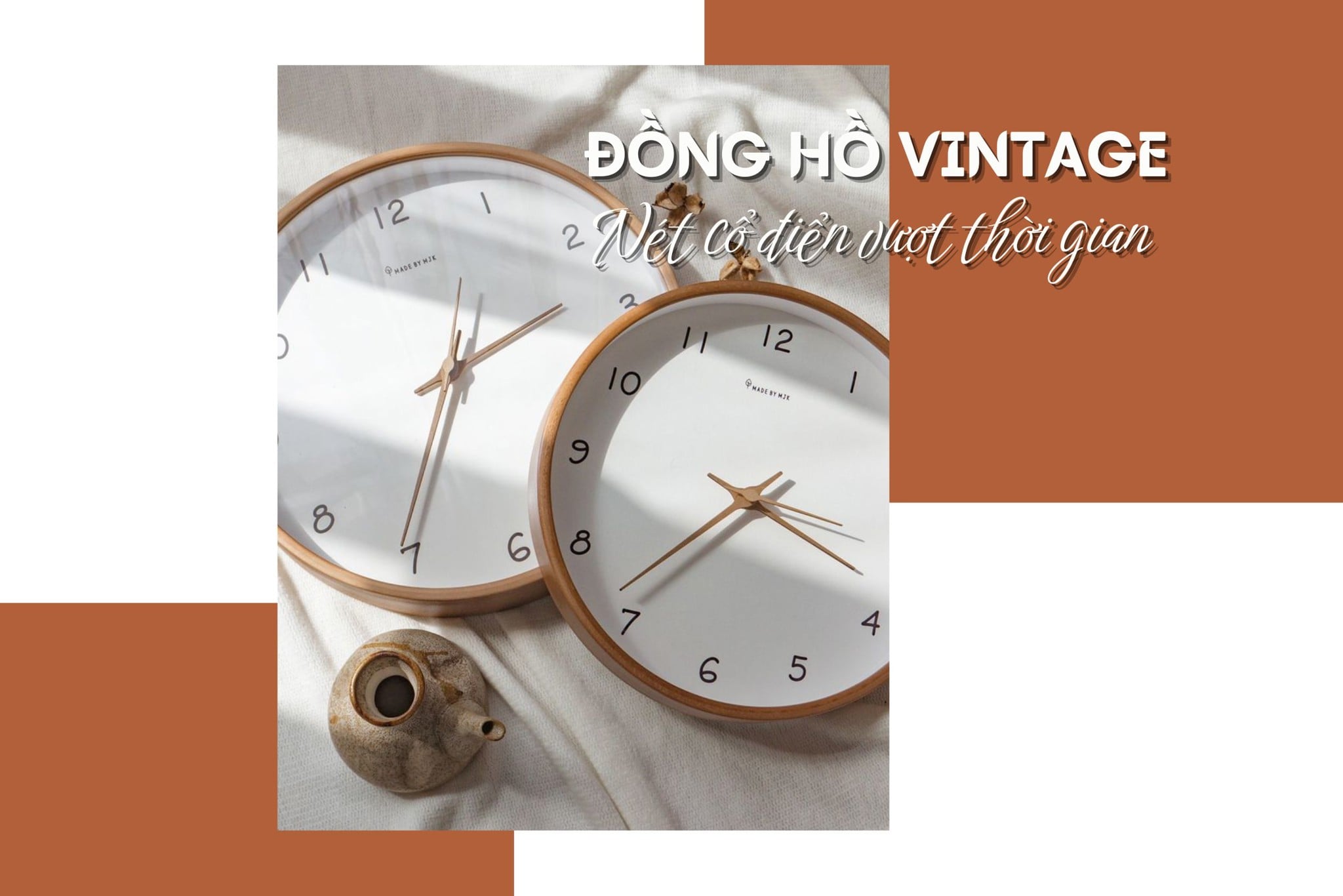 Đồng hồ treo tường Vintage - Nét cổ điển vượt thời gian