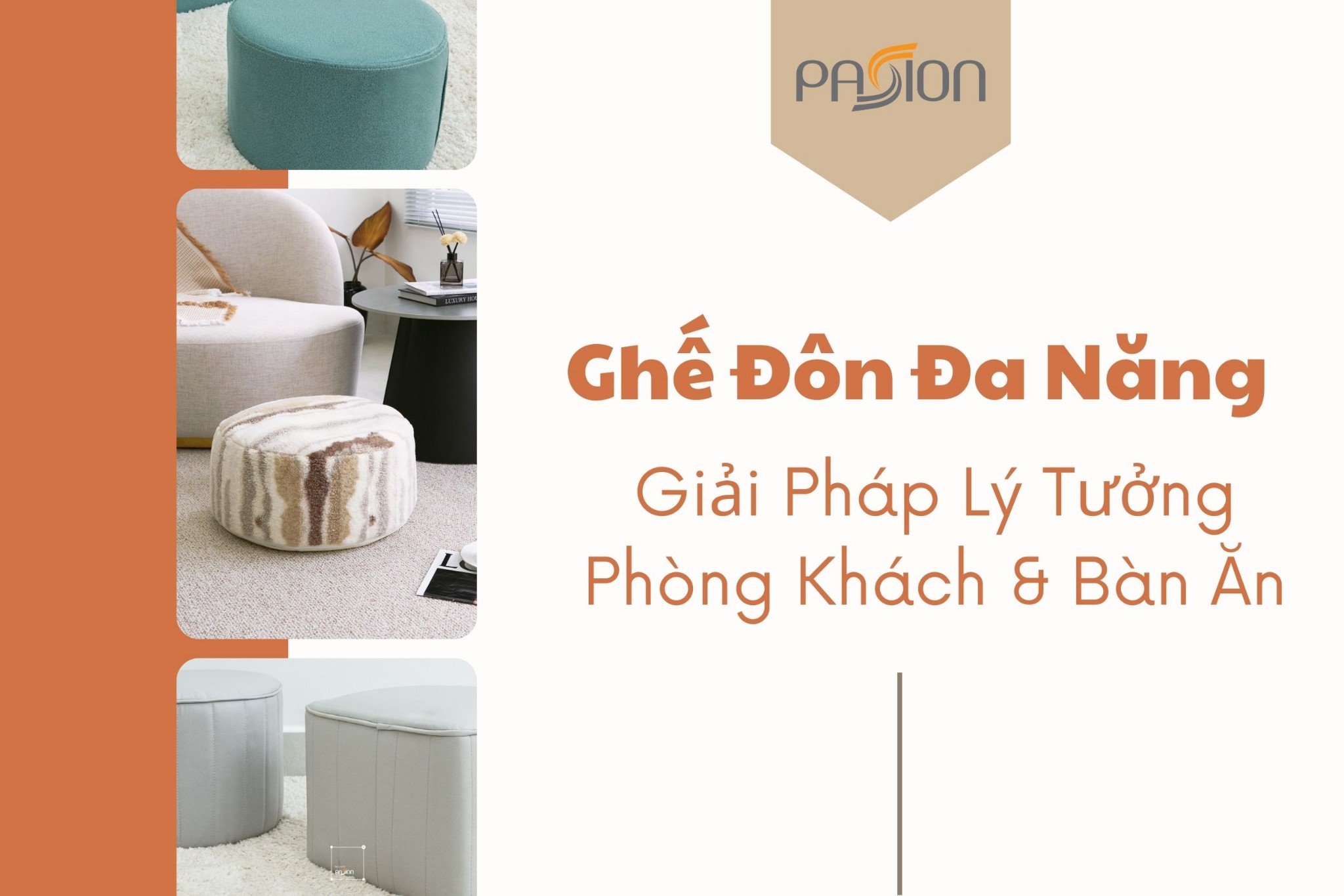 Ghế Đôn Đa Năng – Giải Pháp Lý Tưởng Phòng Khách & Bàn Ăn