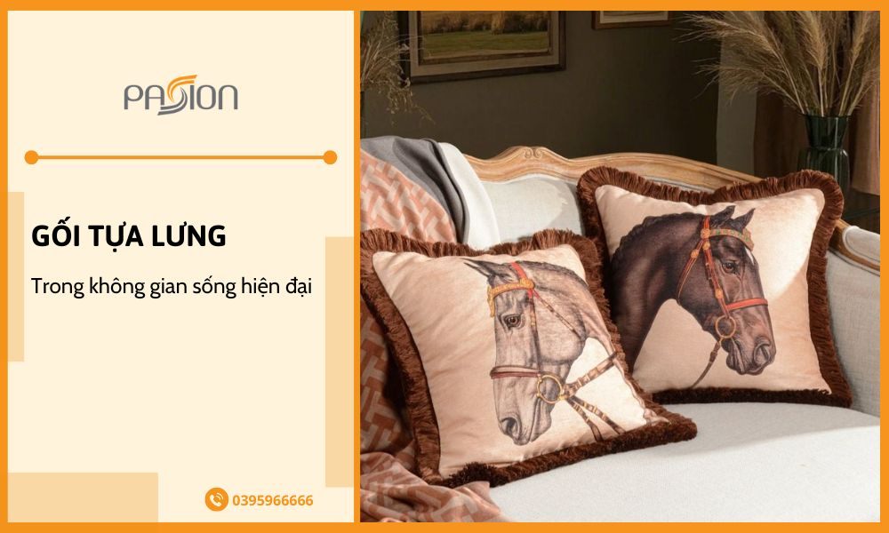 Gối tựa lưng trong không gian sống hiện đại
