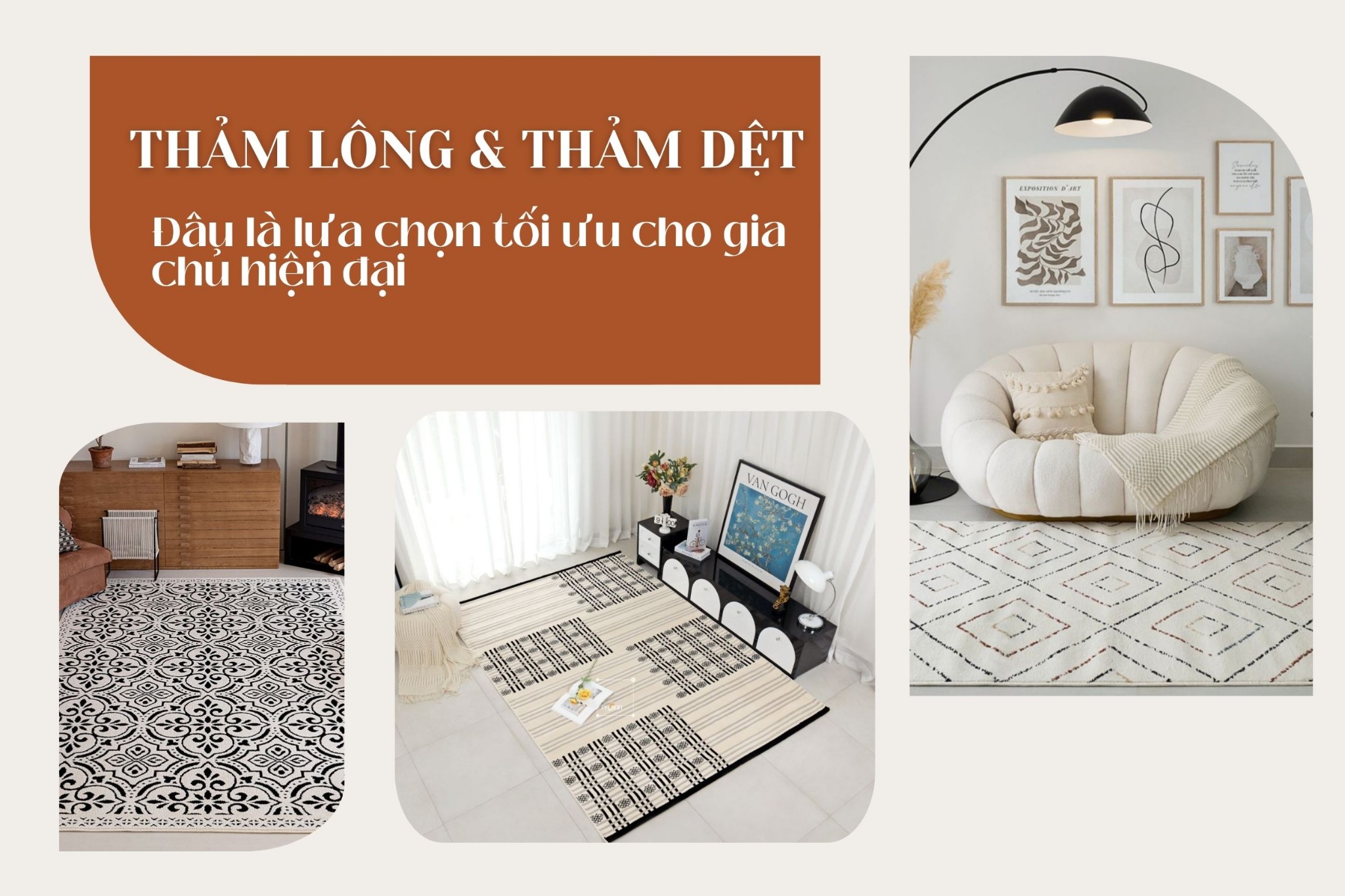 Thảm lông với thảm dệt: Đâu là lựa chọn tối ưu cho gia chủ hiện đại