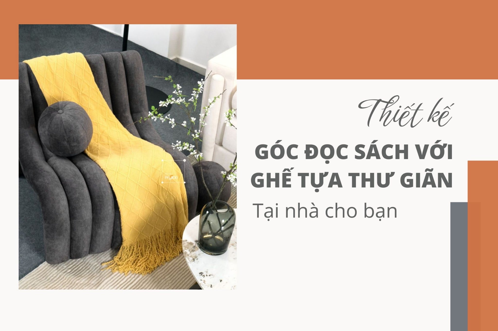 Thiết kế góc đọc sách với ghế tựa thư giãn tại nhà cho bạn