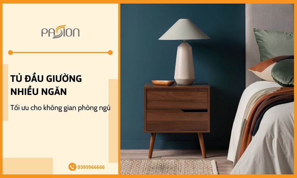 Tối ưu không gian với tủ đầu giường nhiều ngăn cho phòng ngủ