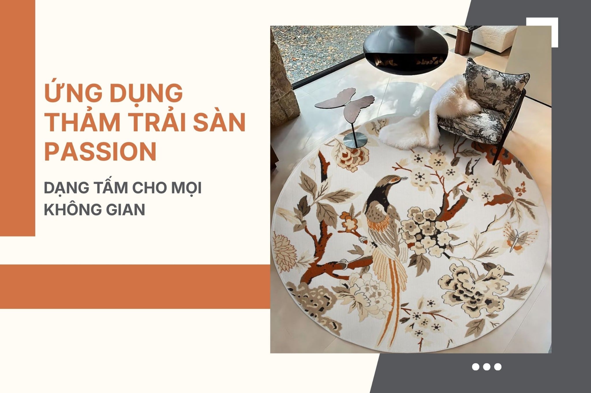 Ứng dụng thảm trải sàn Passion dạng tấm cho mọi không gian