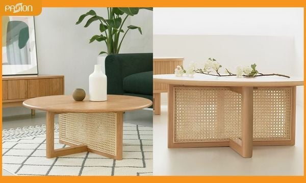 Bàn trà phong cách Indochine tối giản