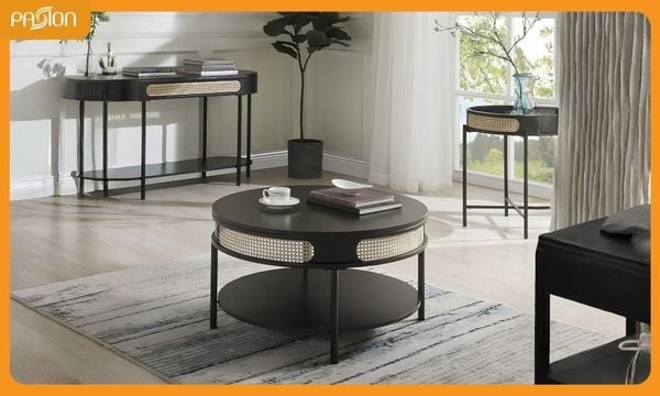 Màu sắc và họa tiết đặc trưng trên bàn trà Indochine