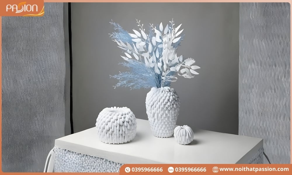 Bình Hoa Giọt Nước Phủ Nhung Kiểu Pháp