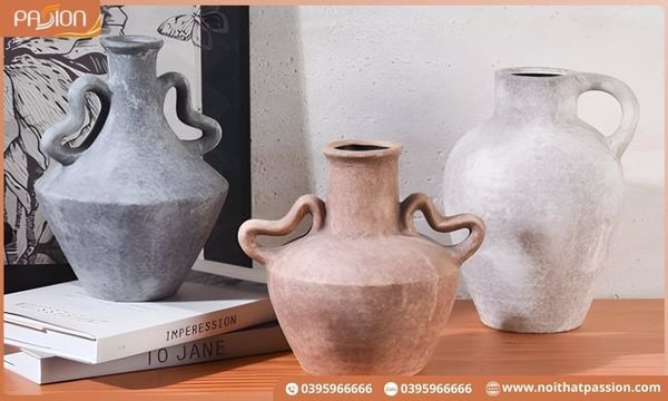 Bình Hoa Gốm Trang Trí Elara Tối Giản