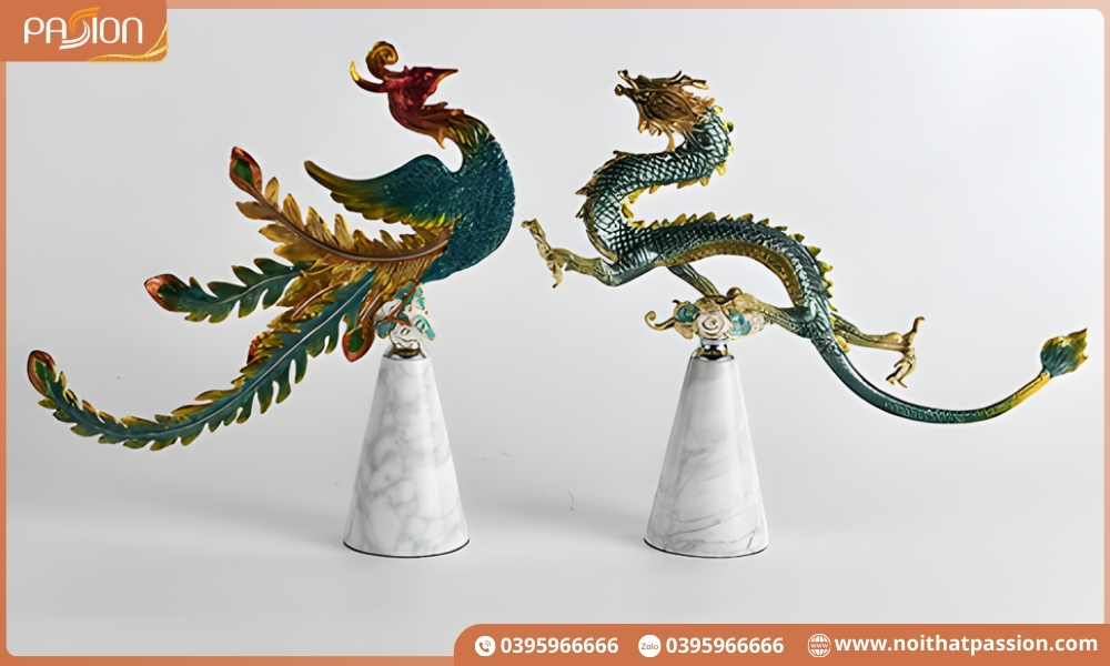 Cách bố trí tượng đồng trang trí hình rồng phượng chuẩn phong thủy