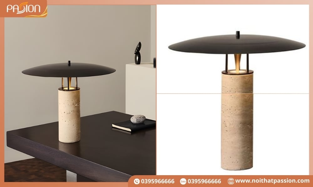 Đèn Bàn Travertine Hậu Hiện Đại Bắc Âu Tối Giản