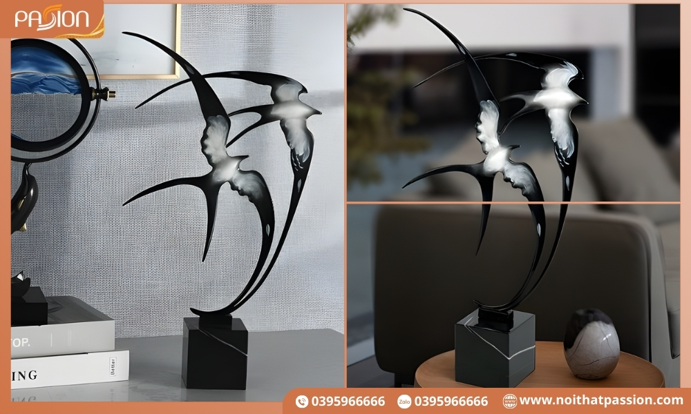 Đặc điểm nổi bật của đồ trang trí nội thất hình đôi chim én kim loại