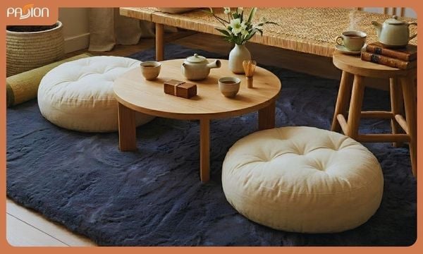 Đệm ngồi bệt kiểu Nhật được ưa chuộng