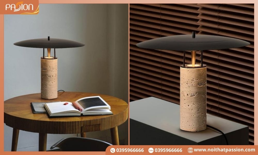 Đèn Bàn Travertine Hậu Hiện Đại Bắc Âu Tối Giản