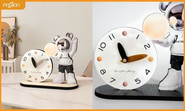 Đồng hồ để bàn hiện đại hình phi hành gia