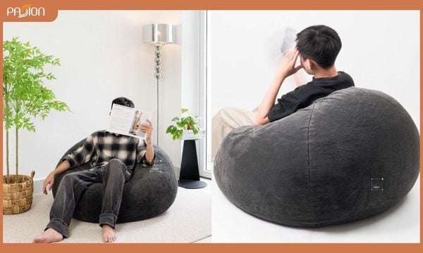 Ghế lười hạt xốp nhẹ và dễ di chuyển