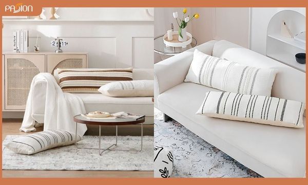 Gối tựa boho chất liệu bông sợi dệt cao cấp