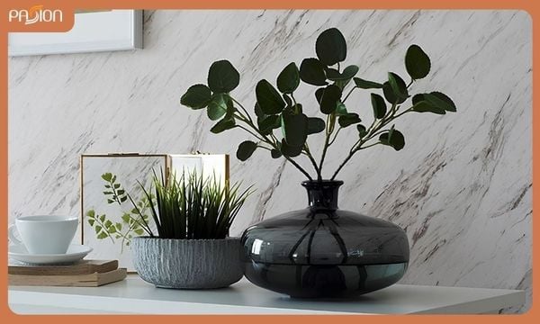 Bình hoa thủy tinh cổ rụt dáng bầu