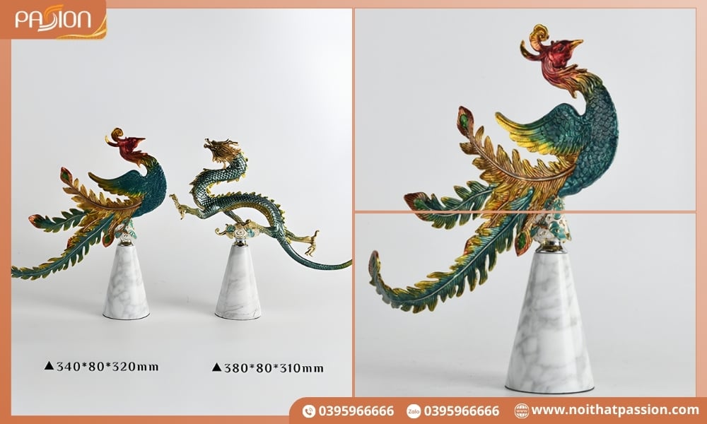 Vì sao nên chọn tượng đồng trang trí hình rồng phượng cao cấp tại Nội thất Passion