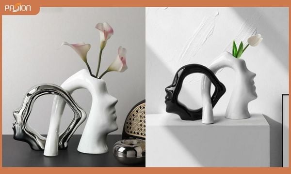 Bình hoa Decor sóng điện hiện đại