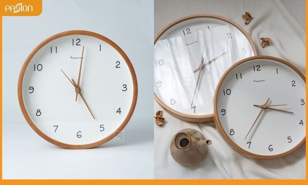 Đồng hồ treo tường gỗ decor cho căn hộ nhỏ