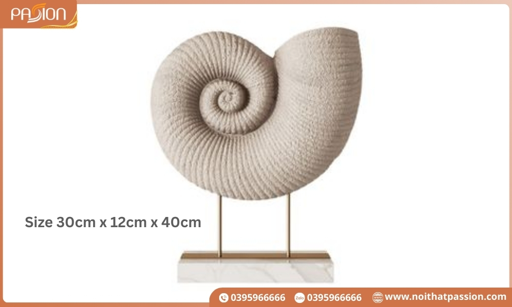 Tượng Decor Vỏ Sò Phong Cách Wabi Sabi