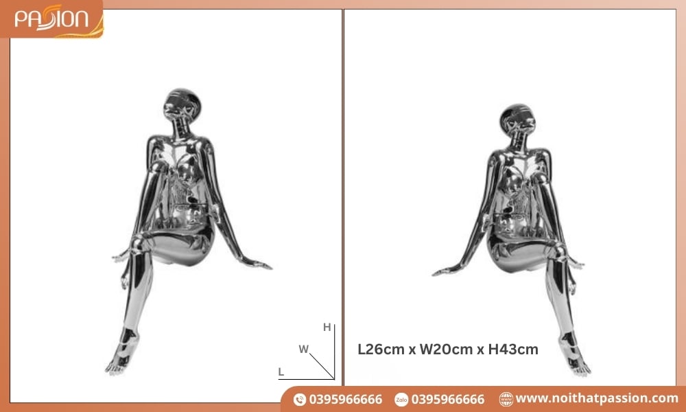 Tượng Ngồi Trang Trí Nữ Thần Sorayama