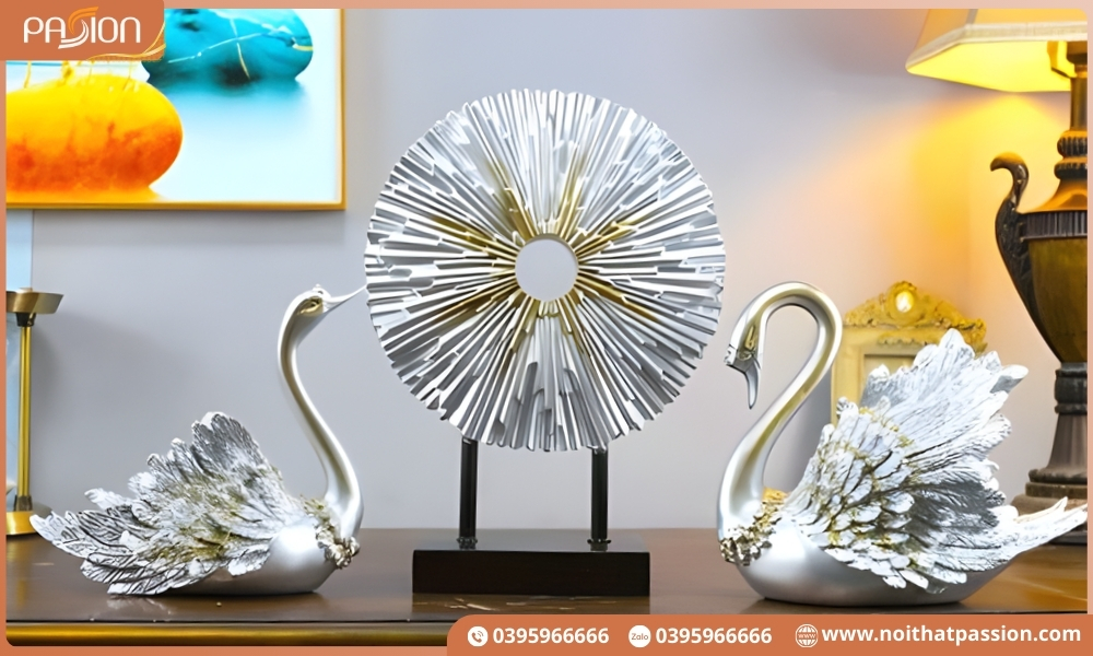 Vì sao nên chọn tượng đôi thiên nga màu ngọc trai tại Nội thất Passion