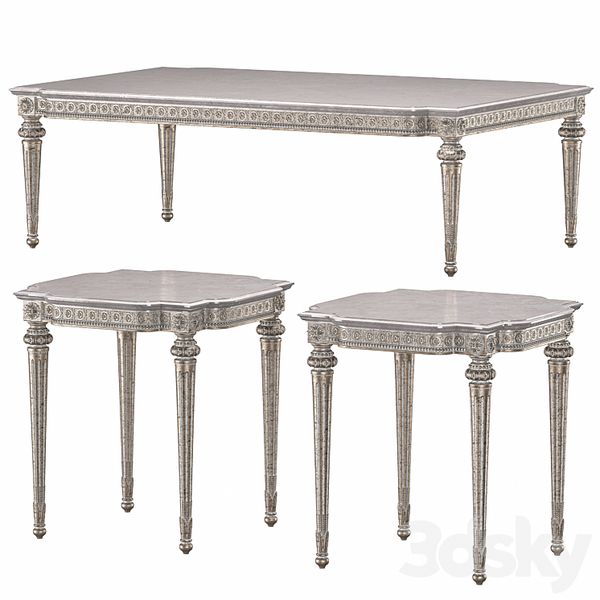 Bàn trà tân cổ điển Châu Âu Louis XVI hoàng gia