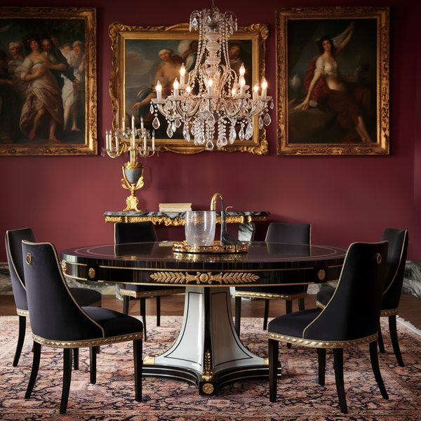 Bộ bàn ghế Ăn Tân Cổ Điển Luxury Ring-Back