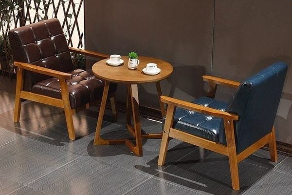 bàn ăn tròn gỗ sồi Twist