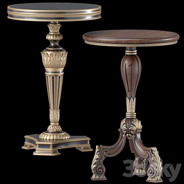 Bàn phụ 3 chân chạm khắc Louis XIV