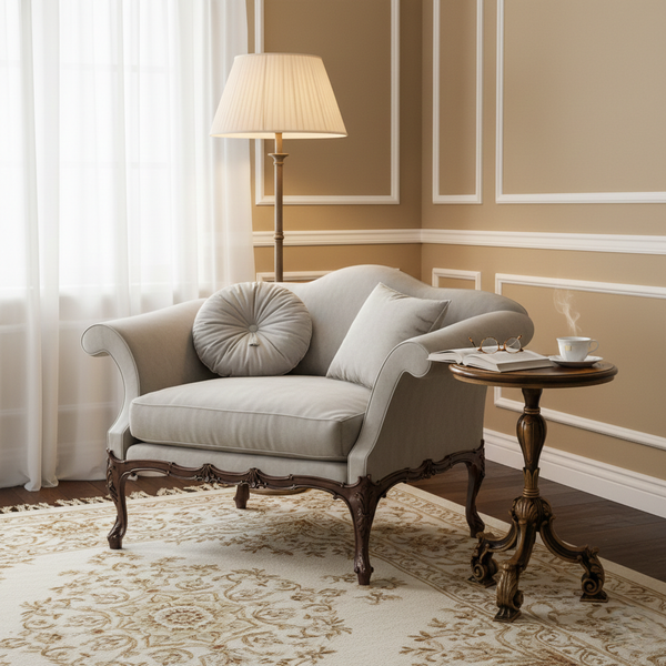 Bàn phụ 3 chân chạm khắc Louis XIV