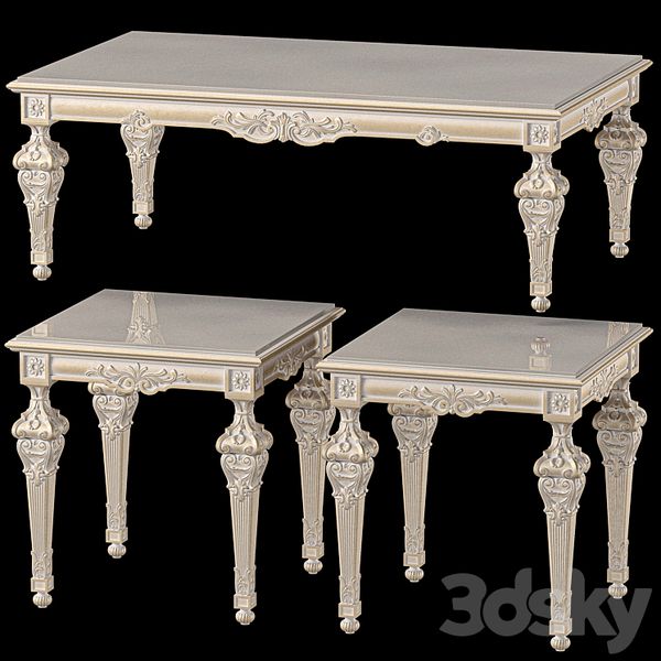 Bàn trà cổ điển Louis XIV Tavolino