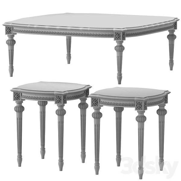 Bàn trà cổ điển Pháp Louis XVI
