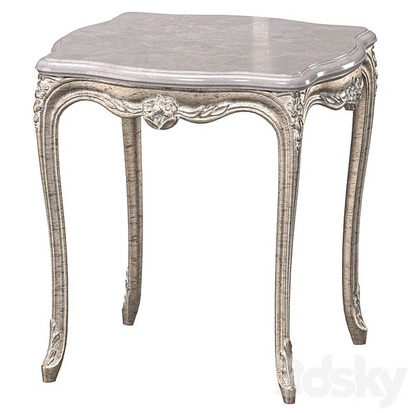 Bàn Trà góc Louis 15 Cổ Điển Chạm Hoa Văn Thủ Công