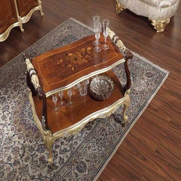 bàn trà bên 2 tầng cổ điển Pháp