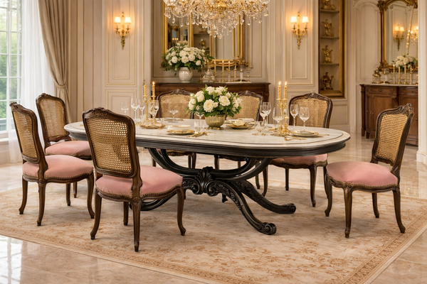 bàn ăn cổ điển cao cấp phong cách Rococo