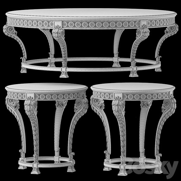 Bộ bàn trà cổ điển Louis XVI Tavolino
