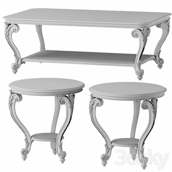 Bộ bàn trà cổ điển Louis XV phong cách Ý