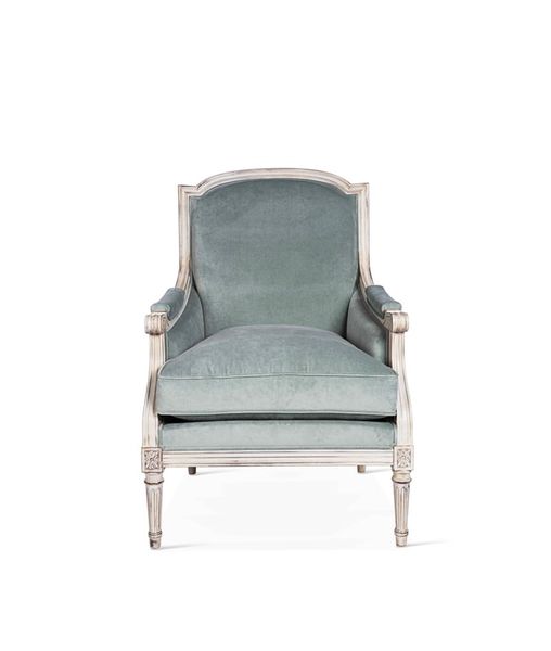 Ghế Armchair cổ điển Louis XVI sơn trắng