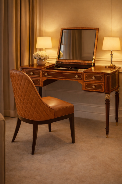 Ghế Diva kết hợp cùng bàn trang điểm Louis XVi