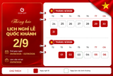 Thông Báo Nghỉ Lễ Quốc Khánh 2/9