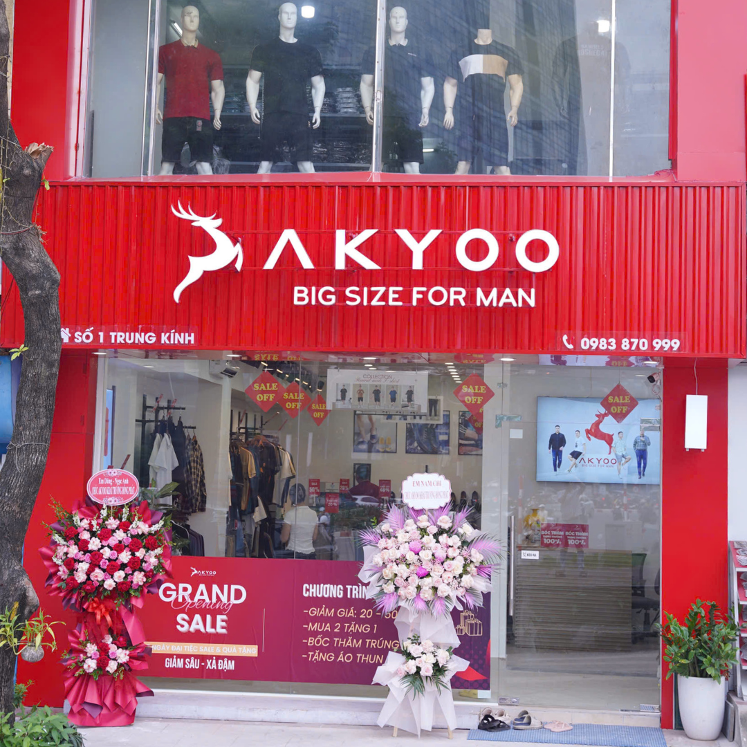Chi Nhánh AKYOO Trung Kính: Diện Mạo Mới – Không Gian Mua Sắm Big Size