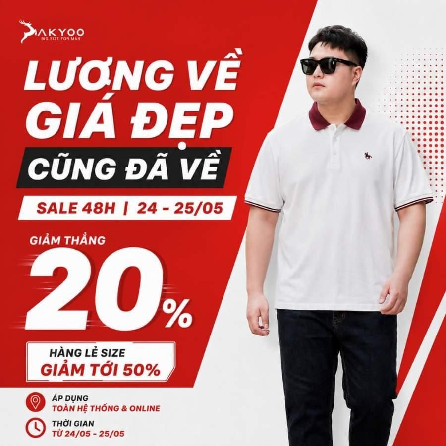 Lương đã về – Chốt mã hot cực phê cùng AKYOO với ưu đãi giảm trực tiếp 20%